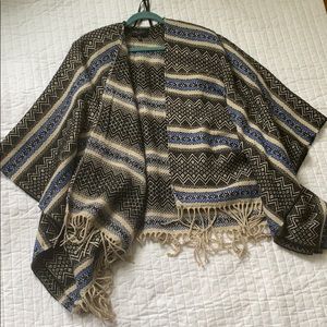 Romeo and Juliet Couture Tribal knit poncho